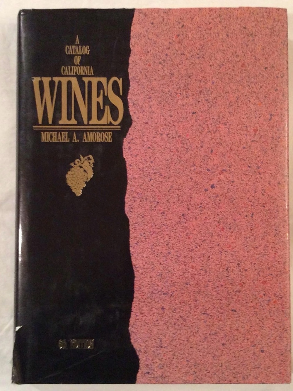 Pink and Black California Wine Catalog Decorative Book